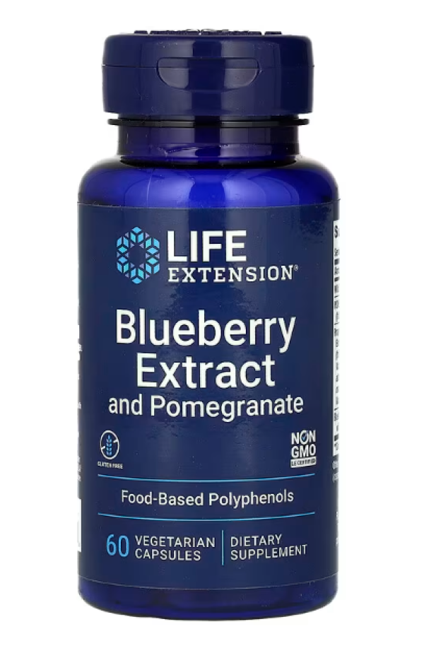 Life Extension, Blueberry Extract and Pomegranate, 60 Vegetarian Capsules