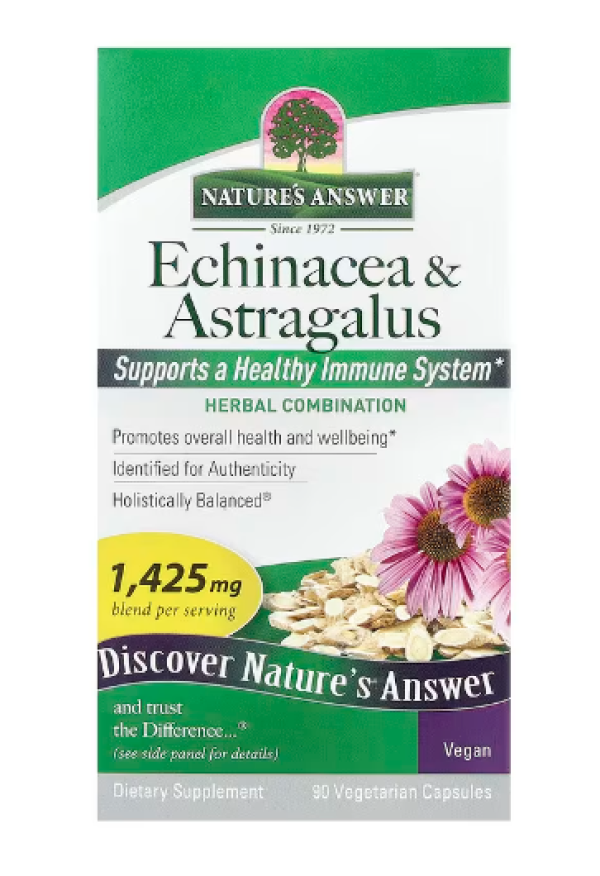 Nature's Answer, Echinacea & Astragalus, 90 Vegetarian Capsules