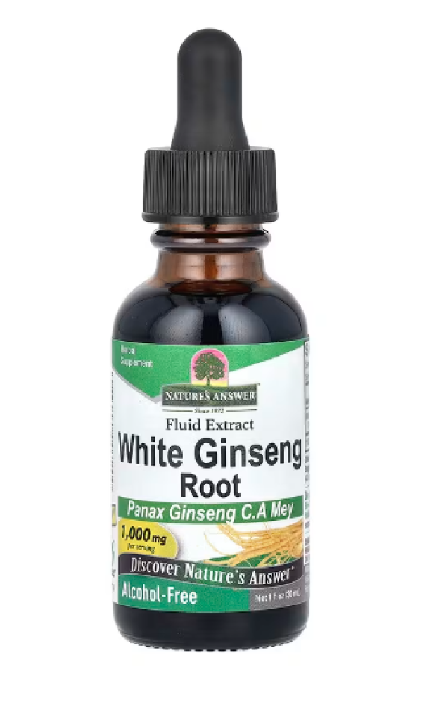 Nature's Answer, White Ginseng Root, Alcohol-Free, 1,000 mg, 1 fl oz (30 ml)