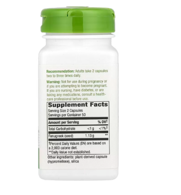 Nature's Way, Fenugreek Seed, 1,220 mg, 180 Vegan Capsules (610 mg per Capsule)