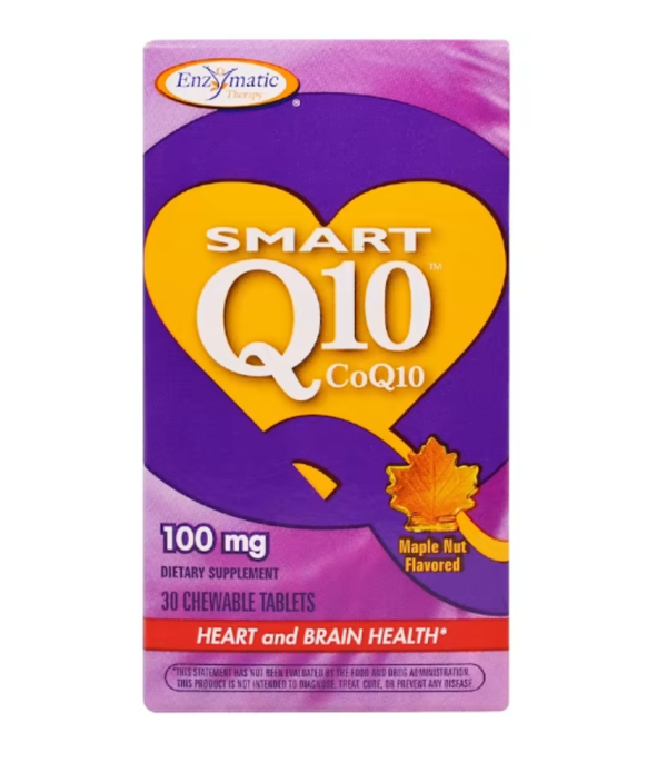 Nature's Way Smart Q10 CoQ10 - 100 mg -Maple Nut Flavored -- 30 Chewable Tablets